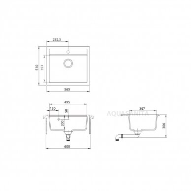 Plautuvė su spalvotu ventiliumi SQQ100-120AQP