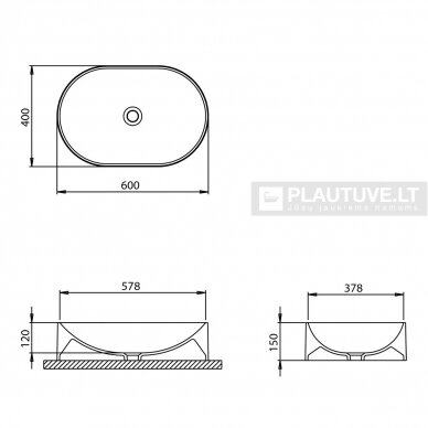 Praustuvas voniai Fabela BQR60-700